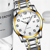 levne Quartz hodinky-Dámské Muži děti Křemenný Luxus Velký ciferník Módní Obchodní Svítící Kalendář VODĚODOLNÝ Pásek z nerezové oceli Hodinky