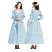 economico Pioniere / XIX secolo-19° secolo anni 1800 Vecchio West Costume Cosplay Abito da prateria Set cuffia e grembiule Pioniere Floreale Per donna Halloween Carnevale Giornata mondiale del libro Vestiti per eventi scolastici
