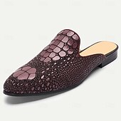 cheap Premium Leather Loafers-Men&#039;s Blue Crocodile Pattern Leather Mule Shoes – Slip-On Luxury Loafers for Stylish Men at Summer Parties and Resort Events