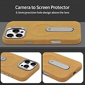 cheap iPhone Cases-Phone Case For iPhone 16 iPhone 16 Pro iPhone 16 Pro Max iPhone 15 iPhone 15 Pro Max Back Cover with Stand Holder Magnetic Shockproof Retro TPU PU Leather