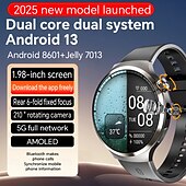 abordables Montres connectées-S13 Montre intelligente 1.98 pouce Smartwatch Montre Connectée Wi-Fi Bluetooth 4G Minuterie Rappel d&#039;appel Moniteur de Fréquence Cardiaque Rappel sédentaire Trouver mon Appareil Compatible avec