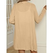 abordables Manteaux &amp; trenchs-Femmes Veste Décontractée Confortable Respirant Boutons Occasionnel Uni Vacances Rue Occasionnel Tenue quotidienne Simple Boutonnage Long Col en V Coupe régulière manche longue Vêtements d&#039;extérieur