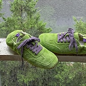 abordables Baskets-Baskets décontractées à lacets en daim vert pour hommes avec tige texturée et semelle souple, style urbain rétro pour un usage quotidien, des promenades le week-end et des sorties urbaines