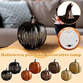 billige Halloween innendørs-blinkende lys gresskar stjerneklar natt gresskar LED stilig glødende gresskarlykt dekorasjon ideell for innendørs utendørs hjem soverom bad og gang dekor