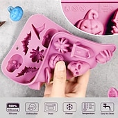 cheap Halloween Kithen-2 Pack Halloween Skull Spider Chocolate Silicone Molds, Non-Stick DIY Fondant Molds for Cake Decorating, Candy, Jelly, and Baking Decorations