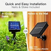 abordables Guirlandes lumineuses led-Guirlande lumineuse solaire en forme de cerisier, 12 m, 100 LED, luminaire décoratif d&#039;extérieur, idéal pour Noël, un mariage, une cour, un balcon ou une clôture, idéal pour Halloween