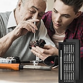 economico Strumenti manuali-Set di cacciaviti 24 in 1, kit di strumenti di riparazione di precisione multifunzionale per telefoni cellulari, elettronica, uso domestico con varie teste di punte, design compatto e portatile.