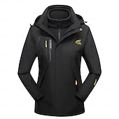 cheap Fleece &amp; 3 in 1 Jackets-Women&#039;s Hiking 3-in-1 Jackets Ski Jacket Hiking Fleece Jacket Winter Outdoor Thermal Warm Windproof Lightweight Wear Resistance Outerwear Winter Jacket Trench Coat Skiing Fishing Climbing Black Ivory