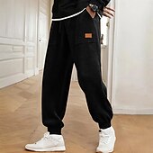 economico Pantaloni della tuta-Per uomo Pantaloni da tuta Joggers Pantaloni in velluto a coste Tasca Elastico in vita Coulisse Semplice Comodità Sport all&#039;Aperto Quotidiano Moda Casual Marrone Scuro Nero Micro-elastico