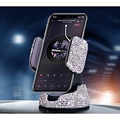 abordables Service de Véhicule-Support de téléphone réglable pour voiture, support de ventilation bling, ventouse multifonction, support rotatif pour tableau de bord, support de téléphone portable pour la navigation dans
