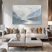 preiswerte Landschaftsgemälde-handgefertigtes Ölgemälde auf Leinwand, Wandkunst, Dekoration, modern, abstrakt, Berge, Flüsse, Naturlandschaft für die Inneneinrichtung, aufgespanntes Gemälde zum Aufhängen / gerolltes rahmenloses,