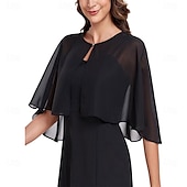 cheap Cape-Shawl and Wraps for Evening Dress Chiffon Shawls Wedding Shrug Guest Bridesmaid Cape Scarves for Womens