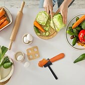 お買い得  キッチン用品＆小物-野菜スパイラルカッター、野菜をスパイラル状に切るための大きなバネ設計の手動スパイラライザー、サラダの飾り付けや調理に使える耐久性のある耐塩性キッチンツール