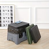cheap Camping Equipment-Portable Folding Emergency Toilet with Lid - Ideal for Camping Hiking &amp; Car Travel  Durable ABS Material Portable Toilet for Camping