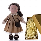 abordables Muñecas-Muñeca Waldorf de cuerpo de algodón, muñeca de artista hecha a mano, mini muñeca para vestir, bricolaje (oso accesorio no incluido) para regalos de Navidad
