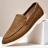 abordables Chaussures sans lacets &amp; mocassins-mocassins pour hommes en daim bleu clair avec semelle blanche confortable - parfaits pour une tenue décontractée et estivale