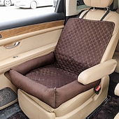 billige Autoelektroniikka-slitesterkt bilsetetrekk til hund - vanntett polyester kjæledyrrede for passasjersetet foran, komfortabel hengekøye for valper med solide stropper, reisetilbehør til kjæledyr, sikkert setetrekk til
