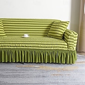 cheap Sofa Cover-3D Bubble Lattice Elegant Stretch Sofa Cover Loveseat Cover Couch Cover Spandex Elastic Sofa Slipcover Protector with Skirt