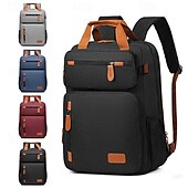 abordables Sacs à dos de Collège-Sac à dos bleu pour ordinateur portable avec port USB – Sac de voyage et d&#039;école à compartiments multiples avec accents en cuir et poche pour bouteille d&#039;eau