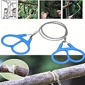 abordables Équipement de Camping-1 mini tronçonneuse de poche - scie à fil de survie portable pour le camping en plein air, la chasse, le jardinage, les situations d&#039;urgence - conception compacte, légère, durable, facile à utiliser