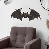 abordables Autocollants d&#039;Halloween-Autocollants muraux chauve-souris effrayants d&#039;Halloween, autocollants chauve-souris 3D autocollants pour chambre à coucher, salon, entrée, décoration murale effrayante d&#039;Halloween pour la maison ou