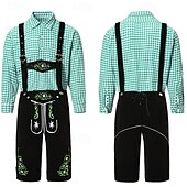 ieftine Bărbați-Oktoberfest lederhosen Cămașă bavareză Germană Munchen Pajiști Bărbați Carnaval Petrecere Festivalul de Bere Pânză în stil tradițional