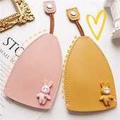 economico Organizzazione spazi-4 portachiavi in similpelle a forma di frutta, mini portachiavi estraibile alla moda per donna, organizer creativo per portachiavi auto.