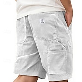 economico Pantaloncini casual-Per uomo Shorts Pantaloncini Estivi Pantaloncini casual Pantaloncini di velluto a coste Tasca Elastico in vita Coulisse Semplice Comodità Traspirante Corto All&#039;aperto Vacanza Canotta sportiva Casual