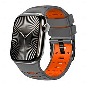 baratos Pulseiras de Apple Watch-Pulseira esportiva compatível com Apple Watch 42mm 44mm 45mm 49mm Fecho de metal resistente Pulseira de silicone ajustável Pulseira de substituição para iWatch Ultra 2 Series 9 8 7 SE 6 5 4