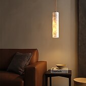 billige Øylys-Nordisk spansk marmor LED-pendellampe for soverom, nattbord, stue, spisestue, dekorasjon, lysekrone, moderne belysning