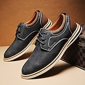 Χαμηλού Κόστους Ανδρικά Sneakers-Ανδρικά καφέ παπούτσια derby από συνθετικό δέρμα – ελαφριά σχέδια με κορδόνια για καθημερινή χρήση στο γραφείο, εξόδους το Σαββατοκύριακο και smart casual στυλ.