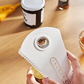 baratos Utensílios &amp; Aparelhos de Cozinha-Abridor de potes multifuncional com 2 unidades – abridor de garrafas manual universal &amp;removedor de tampa de lata com design magnético, abridor de tampa de fácil remoção para uso na cozinha