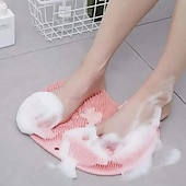  Shower Foot & Back Scrubber, Massage Pad – Hands-Free Silicone Body Scrubber with Suction Cups, Wall-Mounted Exfoliator for Back and Foot Cleaning, 1 Piece