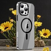 Недорогие Чехлы для iPhone-телефон Кейс для Назначение айфон 16 айфон 16 про айфон 16 про макс айфон 15 iPhone 15 Pro Max Кейс на заднюю панель со стендом Магнитный Поддержка беспроводной зарядки Ретро ПК