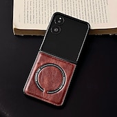 cheap Samsung Cases-Phone Case For Samsung Galaxy Z Flip 7 Z Flip 6 Z Flip 5 Z Flip 4 Z Flip 3 Back Cover Magnetic Shockproof Retro TPU PU Leather