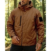 abordables Vestes imperméables-Homme Coupe-Vent Veste de randonnée Imperméable Extérieur Imperméable Coupe-vent Léger Tenues de randonnée Vêtements de randonnée Printemps Automne Top Camping / Randonnée / Spéléologie Course Noir