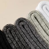 economico calzini da uomo-Per uomo 10 coppie Pacchi Multipli Calzini Calzini da Corsa Calzini Casual Nero+Bianco+Grigio Nero Colore Lettera Vacanza Sport &amp; Outdoor Quotidiano Base Medio Primavera Autunno Moda Casual