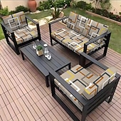 economico Copridivano-Copricuscino per sedia da esterno per patio, copridivani in microfibra tinta in filo floreale