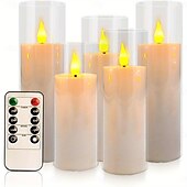 levne Světla svíček-5 ks elektronických svíček simulujících Halloween a Vánoce s dálkovým ovládáním s časovačem, vhodné pro vnitřní i venkovní použití, terasu, jídelní stůl, setkání, večírky, svatební dekorace, AA