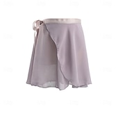 voordelige Balletkleding-Volwassen balletdansrok, elastische taille chiffon halve rok met lintstrik, ideaal voor de training &amp;balletopleiding