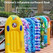 cheap Outdoor Activity-Thick PVC Inflatable Surfboard  Multi-Color with Fun Designs Perfect for Swimming and Outdoor Water Activities Beach Accessories Durable Surfboard