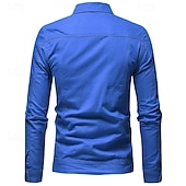tanie Kurtki cargo-Męskie Lekka kurtka Koszula kurtka Zwykła kurtka Szałat Urlop Codzienny Oddychający Kieszeń Wiosna Jesień Równina Moda Klasyczny Klapa Regularny Czarny Biały Czerwony Granatowy Niebieski Kurtki