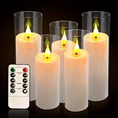 levne Světla svíček-5 ks elektronických svíček simulujících Halloween a Vánoce s dálkovým ovládáním s časovačem, vhodné pro vnitřní i venkovní použití, terasu, jídelní stůl, setkání, večírky, svatební dekorace, AA