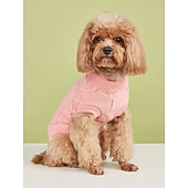abordables Vêtements &amp; accessoires-Chien Manteau Pull Costume de chien Occasionnel Style simple Hiver Doux Lavable Mode Confortable Épais Extérieur Soirée Tenue Quotidienne Intérieur Décontracté Quotidien Vêtements pour Chiens for