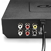 Недорогие Приставки TV Box-15 Вт 1080p DVD-плеер с несколькими режимами воспроизведения, пульт дистанционного управления, многоугольный просмотр, USB-порт