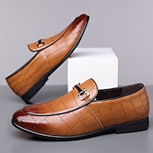 voordelige Loafers-Groene instappers met krokodillenmotief voor heren – casual zakelijke stijl, comfortabele schoenen van imitatieleer voor op kantoor en dagelijks gebruik