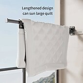 cheap Home Storage &amp; Hooks-3/4 Fold Wall-Mounted Clothes Drying Rack with Rotating Design Space-Saving Foldable Clothes Hanger for Balcony, Laundry Room, Bathroom
