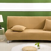 baratos Capa do sofá futon.-Capa de sofá-cama sem braços em tecido jacquard à prova d&#039;água, decoração de ano novo, capa protetora elástica para banco
