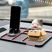 abordables Service de Véhicule-Support de téléphone multifonction antidérapant pour tableau de bord de voiture, tapis antidérapant pour intérieur de voiture, support de navigation GPS, organisateur