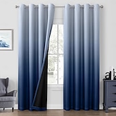 abordables Funda de sofá-Cortinas 2025 nuevas cortinas opacas impresas en 3D con bloqueo total de luz, cortinas recubiertas con diseños gráficos únicos, paneles de ventana modernos para dormitorio o sala de estar